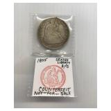 1845 Counterfeit Seated Liberty Dollar