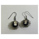 Pair of Vintage Cameo Earrings