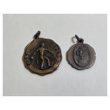 Antique Lot of 2 Sports Medals (Bowling / Running