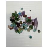 rough greens and purples stones