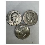 3 Different Date Large Ike Dollars