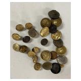 Different Military buttons of different ages