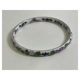 Vintage Painted Enamel Bangle Bracelet
