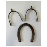 Old Horse Shoe and Old boot spurs