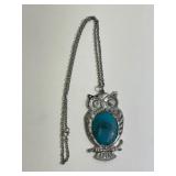 Vintage Turquoise Owl Shaped Necklace