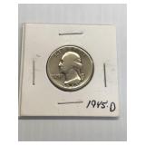 1945 D Washington Quarter