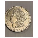 1881 O Morgan Silver Dollar
