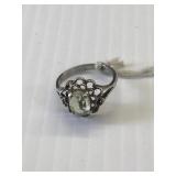 Sterling Silver Ring w/light Citrine Stone Size 7