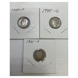 1901-s, 1945-d, 1949-p dimes