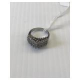 Sterling Silver ring w/cz size 7 marked India STS?