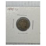 1899  S Silver Barber Dime