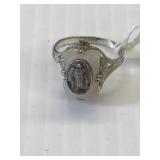 Sterling Silver Ring w/mother of pearl size 7 1/2