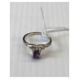 Sterling Silver Ring w/ruby? size 8 1/2
