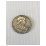 1953 D Franklin Silver Half Dollar