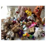 Large Lot Of Ty Beanie Babies & Other Stuffed Anim