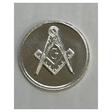 1 Gram Masonic Silver Round