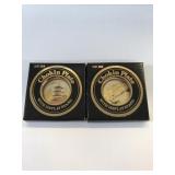 Chokin Plates 24kt Gold Lot of 2