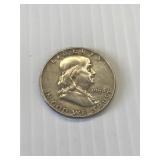1954 D Franklin Silver Half Dollar
