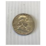 1952 D Franklin Silver Half Dollar