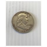 1949 D Franklin Silver Half Dollar