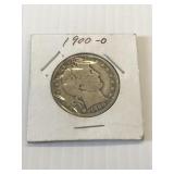 1900 O Barber Silver Half Dollar
