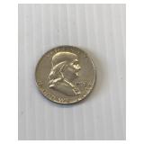 1958 D Franklin Silver Half Dollar