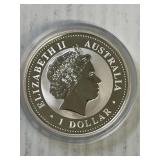 2001 Australian Kookaburra 1 oz Silver