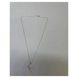 Silver Necklace & Cross Both Marked 925