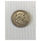 1951 D Franklin Silver Half Dollar