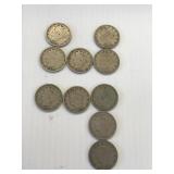 10 V Nickels with Dates
