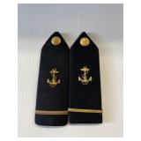 Vintage Navy ROTC Mid Shipman hard shoulder boards