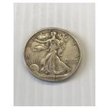 1945 D Walking Liberty Silver Half Dollar