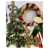 Wreath, Candle Sticks, holders, Gree holiday candl