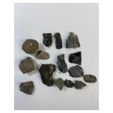 Various pieces of flint & quartz some arrowhead sh