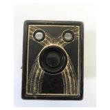 Vintage box style camera top view & side view