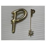 2 Letter P Jewelry Items