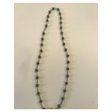 Dyed Quartz beaded necklace w/sterling accents