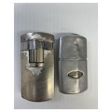 2 Unknown maker lighters-1 w/sterling insert other