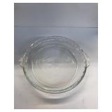 Old pyrex 9" Glass Pie Dish #229 Scalloped edges