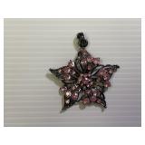 Large Flower Pendent With Pink Stones