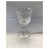 one 1- crystal wine glass. Small chip on the rim