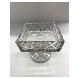 Thick glass 4 sided candy dish again very nice