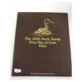 1986 Duck Stamp First Day of Issue Folio