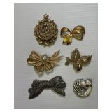 Lot of 6 Vintage Pins & Brooches
