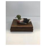 Old wooden card box w/ 2 decks