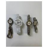 4 Ladies quartz watches-1 Timex working condition