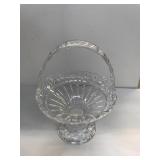 Glass basket 11" tall 8ï¿½ wide  w/diamond cut
