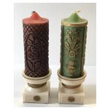 Two (2) rather heavy, Radiant originals candles on