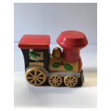 Ceramic Christmas Steam Engine w/Santa Claus