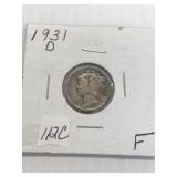 1931 D Mercury Dime